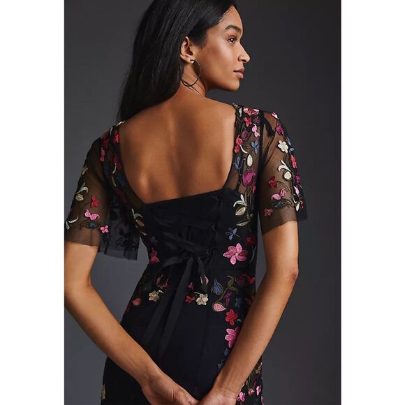 By Anthropologie Embroidered Floral Dress - Picture 4 of 11